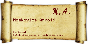 Moskovics Arnold névjegykártya